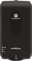 Georgia Pacific - 1000 to 1200mL Foam Hand Sanitizer Dispenser - Plastic, Wall Mounted, Black - A1 Tooling