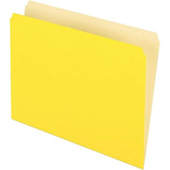 Pendaflex - 9-1/2 x 11-5/8", Letter Size, Yellow, File Folders with Top Tab - 11 Point Stock, Straight Tab Cut Location - A1 Tooling