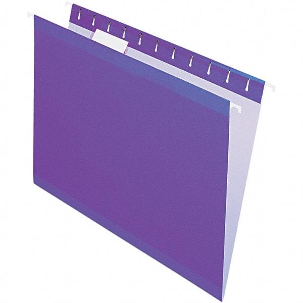 Pendaflex - 8-1/2 x 11", Letter Size, Violet, Hanging File Folder - 11 Point Stock, 1/5 Tab Cut Location - A1 Tooling