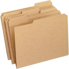 Pendaflex - 9-7/8 x 11-3/4", Letter Size, Brown, File Folders with Top Tab - 11 Point Stock, Assorted Tab Cut Location - A1 Tooling