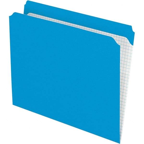 Pendaflex - 11-5/8 x 9-1/2", Letter Size, Blue, File Folders with Top Tab - 11 Point Stock, Straight Tab Cut Location - A1 Tooling