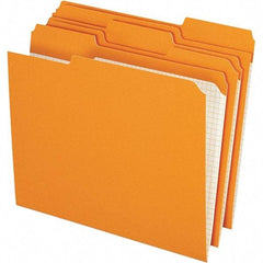 Pendaflex - 9-1/2 x 11-5/8", Letter Size, Orange, File Folders with Top Tab - 11 Point Stock, Assorted Tab Cut Location - A1 Tooling