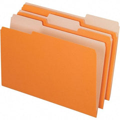 Pendaflex - 14-5/8 x 9-3/16", Legal, Orange, File Folders with Top Tab - 11 Point Stock, Assorted Tab Cut Location - A1 Tooling