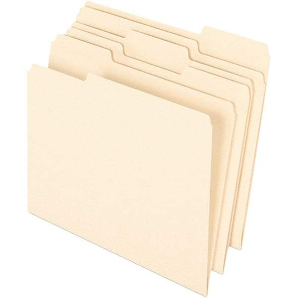 Pendaflex - 9-1/2 x 11-5/8", Letter Size, Manila, File Folders with Top Tab - 11 Point Stock, Assorted Tab Cut Location - A1 Tooling