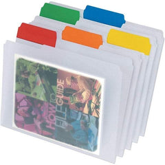 Pendaflex - 9-1/2 x 11-3/4", Letter Size, Clear, File Folders with Top Tab - Assorted Tab Cut Location - A1 Tooling