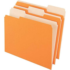 Pendaflex - 9-1/2 x 11-5/8", Letter Size, Orange/Light Orange, File Folders with Top Tab - 11 Point Stock, Assorted Tab Cut Location - A1 Tooling