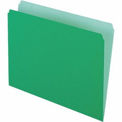 Pendaflex - 9-1/2 x 11-5/8", Letter Size, Green/Light Green, File Folders with Top Tab - 11 Point Stock, Straight Tab Cut Location - A1 Tooling