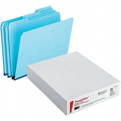 Pendaflex - 11-3/4 x 9-1/2", Letter Size, Blue, File Folders with Top Tab - Assorted Tab Cut Location - A1 Tooling