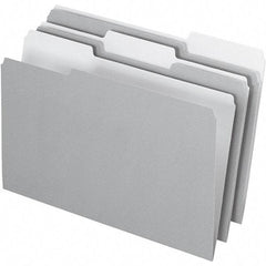 Pendaflex - 14-5/8 x 9-3/16", Legal, Gray, File Folders with Top Tab - 11 Point Stock, Assorted Tab Cut Location - A1 Tooling