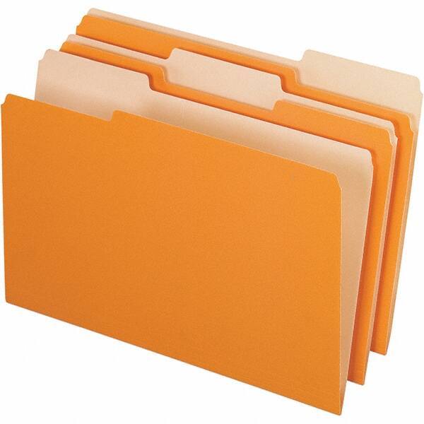 Pendaflex - 9-1/2 x 14-5/8", Legal, Orange/Light Orange, File Folders with Top Tab - 11 Point Stock, Assorted Tab Cut Location - A1 Tooling