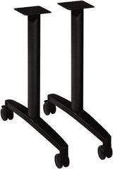 Hon - 23-1/2" Long x 39-1/4" Wide x 28-3/8" High Stationary Leg Base Table - Black, Aluminum - A1 Tooling