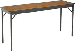 Barricks - 18" Long x 60" Wide x 30" High, Folding Table - Walnut & Black - A1 Tooling