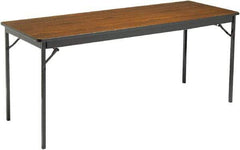 Barricks - 24" Long x 72" Wide x 30" High, Folding Table - Walnut & Black - A1 Tooling