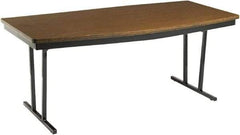 Barricks - 36" Long x 72" Wide x 30" High, Folding Table - Walnut & Black - A1 Tooling