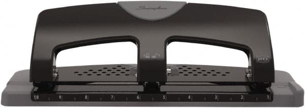 Swingline - Paper Punches Type: 20 Sheet Three-Hole Punch Color: Black/Gray - A1 Tooling