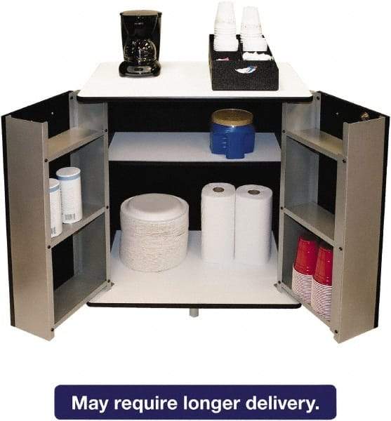 Vertiflex Products - Black & White Refreshment Stand - Use with Microwave, Coffee Maker - A1 Tooling