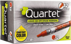 Quartet - Red, Chisel Tip, Dozen EnduraGlide Dry Erase Markers - For Use with Dry Erase Marker Boards - A1 Tooling