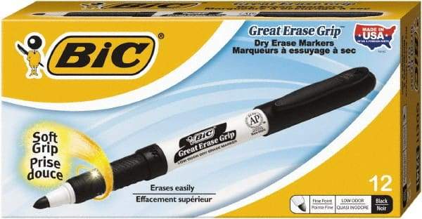 Bic - Black Great Erase Grip Fine Point Dry Erase Markers - For Use with Dry Erase Marker Boards - A1 Tooling