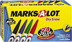 Marks-A-Lot - Assorted Colors, Pen Style, Bullet Tip, 24 Set Dry Erase Markers - For Use with Dry Erase Marker Boards - A1 Tooling