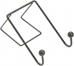 FELLOWES - 2 Hooks, 4" Long x 5-1/8" Deep, Metal Double Wall Hook - 6" High - A1 Tooling