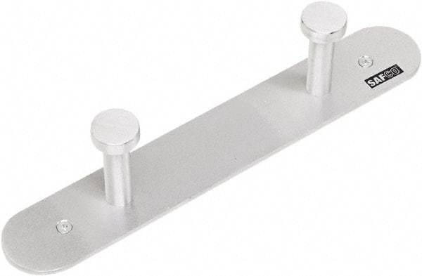 Safco - 2 Hooks, 12" Long x 2-3/4" Deep, Metal Wall/Door Hat/Coat Hook - 2" High - A1 Tooling