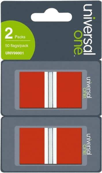 Universal One - Self-Stick Page Flags Style: Flag Color: Red - A1 Tooling