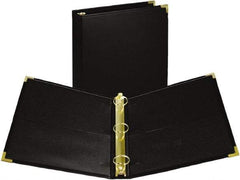 Samsill - 350 Sheet Capacity, 11 x 8-1/2", Non-View Ring Binder - Vinyl, Black - A1 Tooling