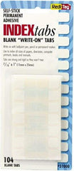 Redi-Tag - 1" 104 Tabs, Self-Adhesive, Self-Adhesive File Folder Tabs - White - A1 Tooling