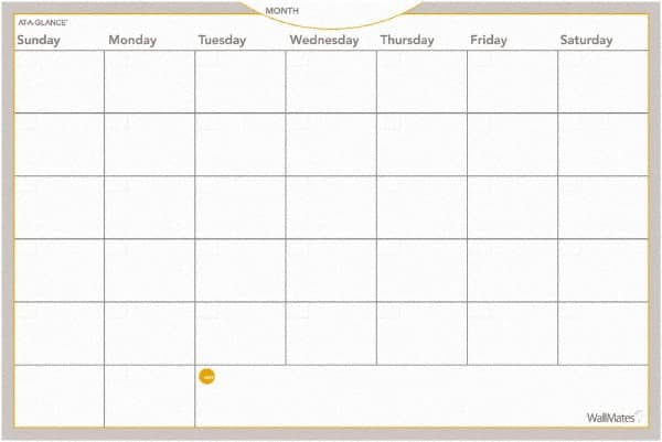 AT-A-GLANCE - 36 Sheet, 36 x 24", Monthly Planning Surface - Gray, White & Orange - A1 Tooling