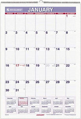 AT-A-GLANCE - 6 Sheet, 15-1/2 x 22-3/4", Ruled Blocks Wall Calendar - White - A1 Tooling