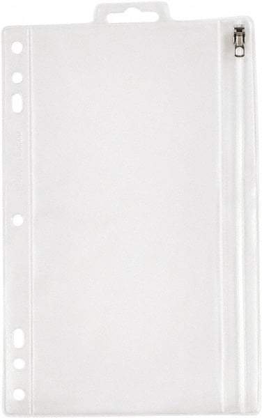 OXFORD - 6 x 9-1/2" 1 Tabs, 5-Hole Punched, Binder Pockets Divider - Clear, White Tabs, Clear/White Folder - A1 Tooling