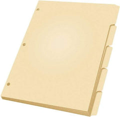 OXFORD - 11 x 8 1/2" 5 Tabs, 3-Hole Punched, Index Tab - Manila - A1 Tooling