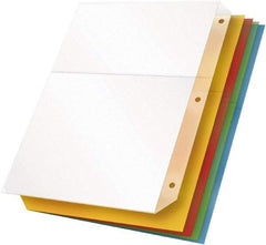 Cardinal - 11 x 8 1/2" 5 Tabs, 3-Hole Punched, Binder Pockets Divider - Multicolor Tabs, Blue, Clear, Green, Orange, Yellow Folder - A1 Tooling