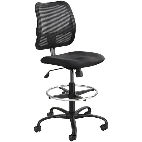 Safco - 23 to 33" High Extended Height Chair - 25" Wide x 25" Deep, 100% Polyester Seat, Black - A1 Tooling