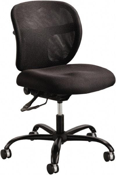 Safco - 18-1/2 to 22" High Task Chair - 26" Wide x 26" Deep, 100% Polyester Seat, Black - A1 Tooling