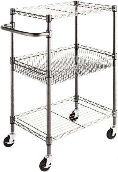 ALERA - 500 Lb Capacity, 28" Wide x 16" Long x 39" High Standard Utility Cart - 2 Shelf, Steel - A1 Tooling