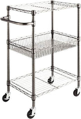 ALERA - 500 Lb Capacity, 28" Wide x 16" Long x 39" High Standard Utility Cart - 2 Shelf, Steel - A1 Tooling