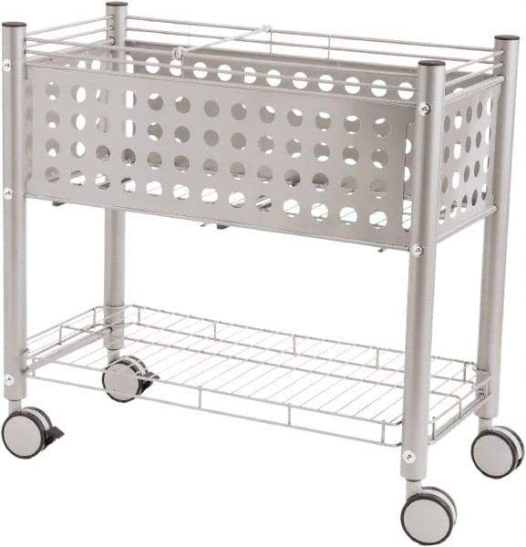 Vertiflex Products - 50 Lb Capacity, 28-1/4" Wide x 13-3/4" Long x 27-3/8" High File Cart - 1 Shelf, Steel - A1 Tooling