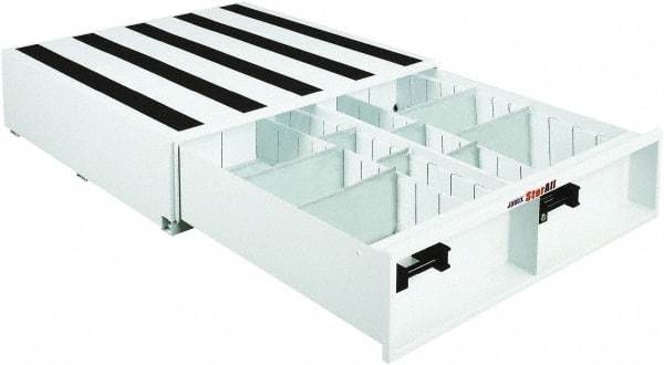 Jobox - 3 Compartment 1 Drawer Tool Cabinet - 36" Wide x 48" Deep x 13" High, Steel, White - A1 Tooling