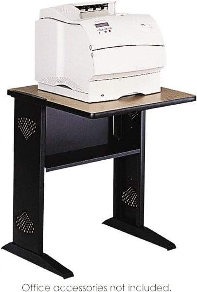 Safco - Medium Oak & Black Printer/Copier Stand - Use with Fax Machines, Printer - A1 Tooling