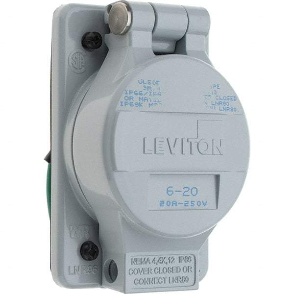 Leviton - Straight Blade Receptacles   Receptacle Type: Single Receptacle    Grade: Industrial - A1 Tooling