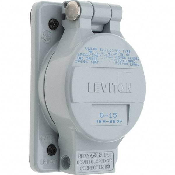 Leviton - Straight Blade Receptacles   Receptacle Type: Single Receptacle    Grade: Industrial - A1 Tooling