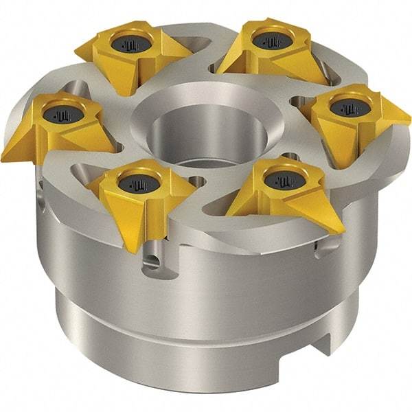 Vargus - 88mm Cut Diam, 300mm Max Hole Depth, 32mm Shank Diam, Internal/External Indexable Thread Mill - Insert Style 5VI, 5/8" Insert Size, 6 Inserts, Toolholder Style TM SC-D, 47.9mm OAL - A1 Tooling