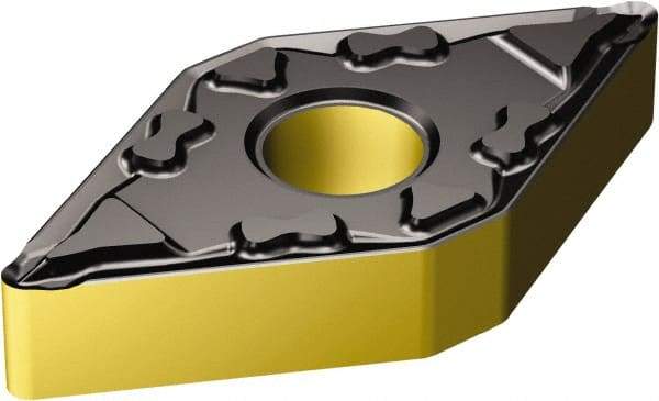 Sandvik Coromant - DNMG431 MF Grade 2220 Carbide Turning Insert - TiCN/AI2O3/TiN Finish, 55° Diamond, 1/2" Inscr Circle, 3/16" Thick, 1/64" Corner Radius - A1 Tooling