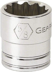 GearWrench - 9/16", 3/8" Drive, Standard Hand Socket - 6 Points, 0.984" OAL, Alloy Steel, Full Polish Finish - A1 Tooling