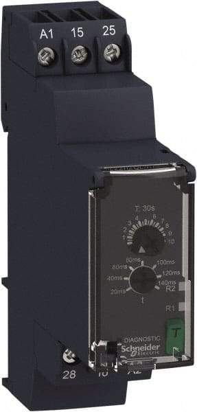 Schneider Electric - 6 Pin, Single Range DPDT Time Delay Relay - 8 Contact Amp, 250 Volt, On Board Trimpot - A1 Tooling