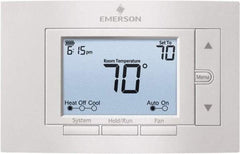 White-Rodgers - 50 to 99°F, 4 Heat, 2 Cool, Digital Programmable Multi-Stage Thermostat - 20 to 30 Volts, 1.77" Inside Depth x 1.77" Inside Height x 5-1/4" Inside Width, Horizontal Mount - A1 Tooling