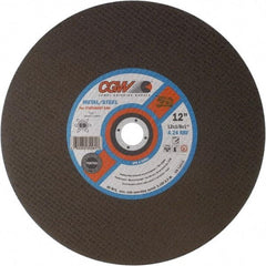 Camel Grinding Wheels - 20" 30 Grit Aluminum Oxide Cutoff Wheel - 7/32" Thick, 1" Arbor, 3,100 Max RPM - A1 Tooling