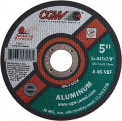 Camel Grinding Wheels - 4-1/2" 46 Grit Aluminum Oxide Cutoff Wheel - 0.045" Thick, 7/8" Arbor, 13,300 Max RPM - A1 Tooling