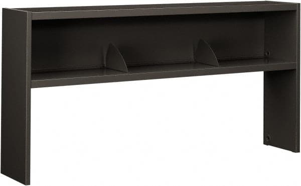 Hon - 1 Shelf, 34-3/4" High x 72" Wide Bookcase - 13-1/2" Deep, High-Pressure Laminate/Steel, Charcoal - A1 Tooling